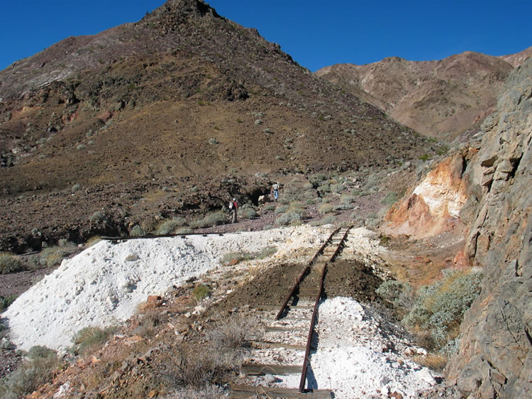 Niki takes this shot looking back from her perch at the end of the upper tailings pile.