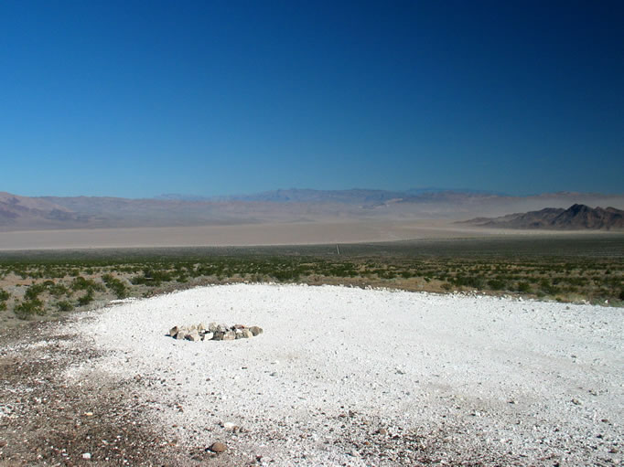 We give the Lizardmobile a breather and look back on our starting point in the valley below.