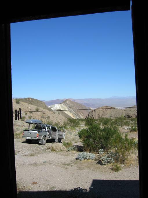 Looking out the window from the shower/laundry room.