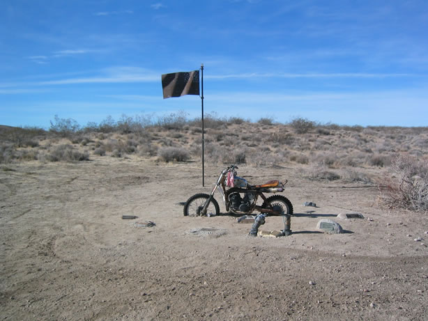 Dirt bike rider memorial.