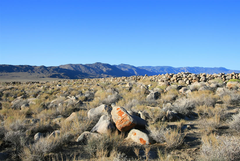 Soon we're ready to check out the extensive stone walls next to camp.