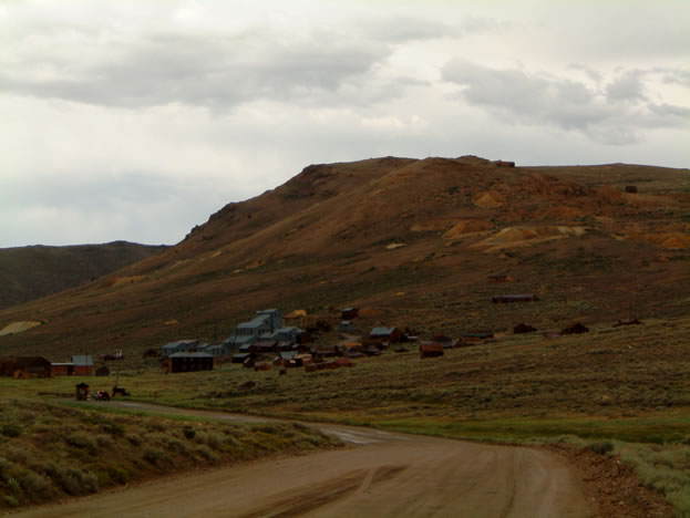 Our approach to Bodie was made more dramatic because of the storm.