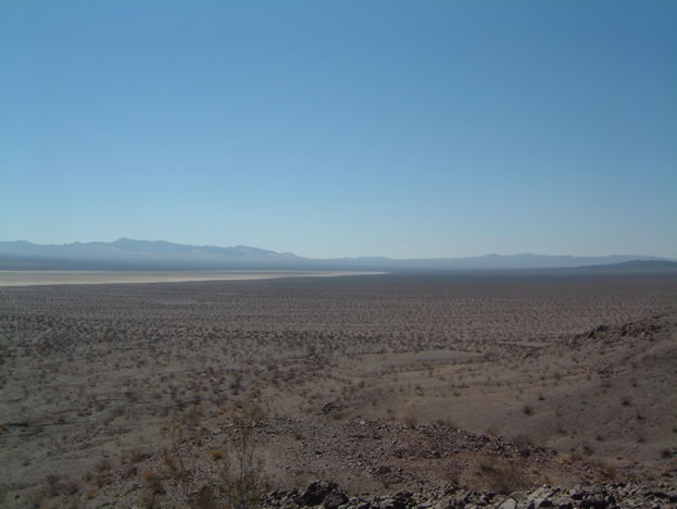 It's a steep climb up from the car, which you can see below. In the upper left is the southern