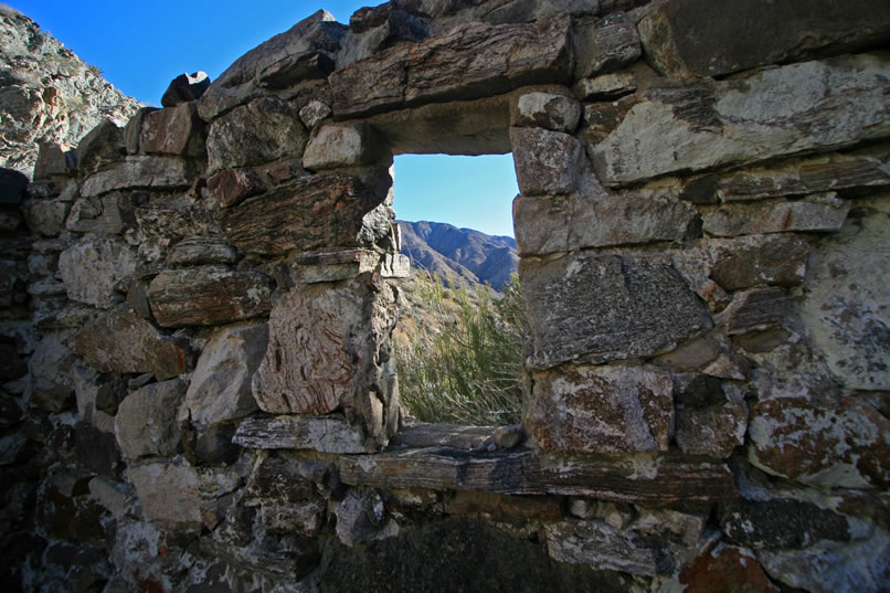 Here we're looking out the window in the wall that faces down canyon.