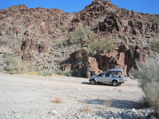 Stopped at the first petroglyphs we found.