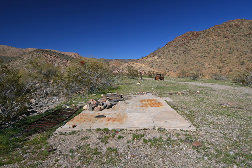 Here's a closer look at the cabin foundation.   Unfortunately, the cabin itself burned to the ground several years ago.