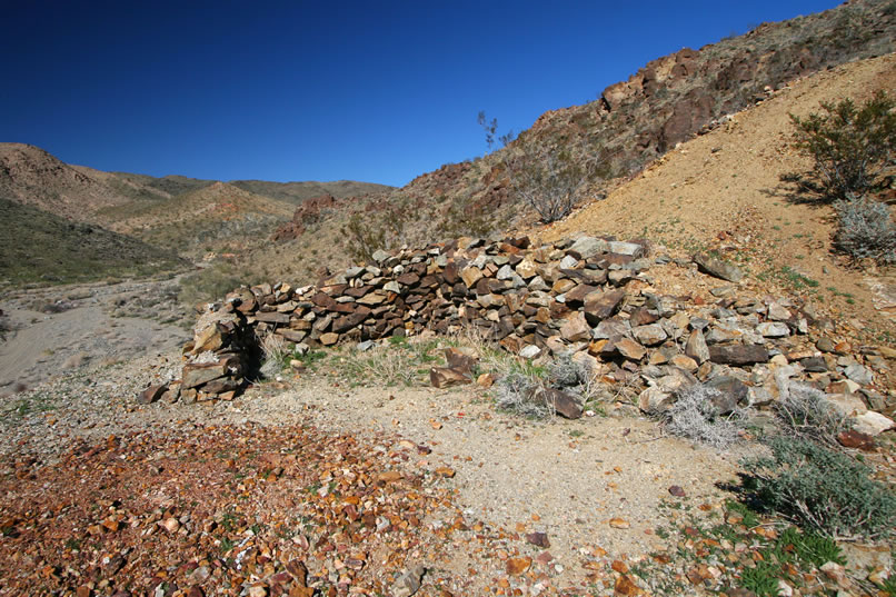 A bit further along are some stacked rock walls.