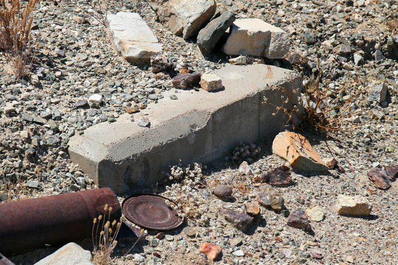 Here's a closer look at what would have been the above ground portion of the C Block.  The next photo is a close-up of the C.