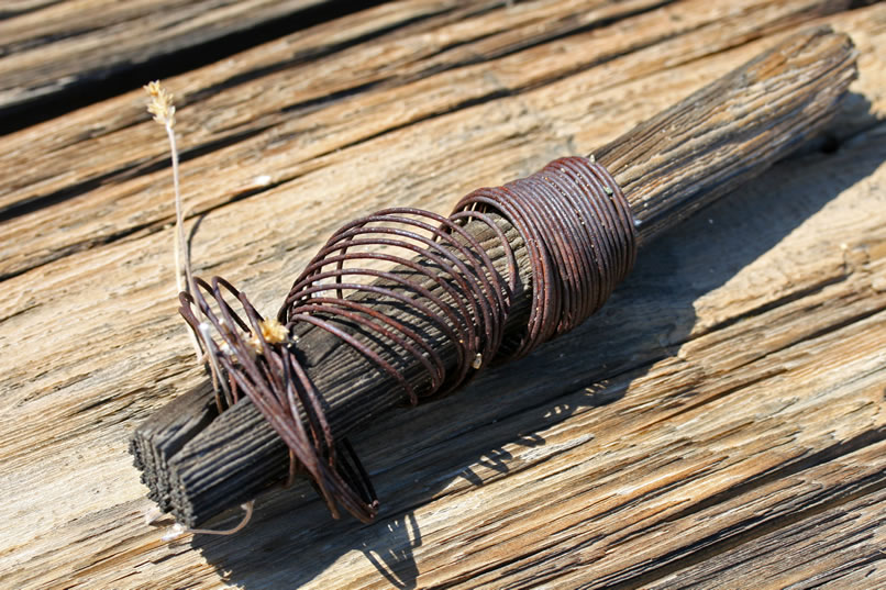 The remains of an old whisk broom.