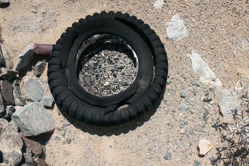 This is the old truck tire that Niki was photographing in the previous picture.