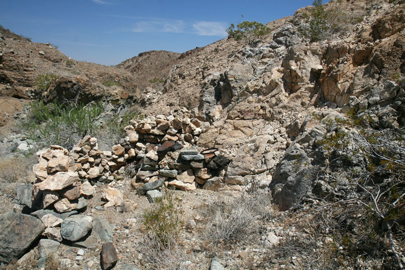 From up close, we realize that there was once a small window in the rock wall.