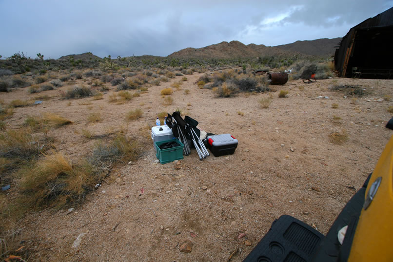 The gear that we leave out at night is either impervious to the rain or packed in weather proof tubs.