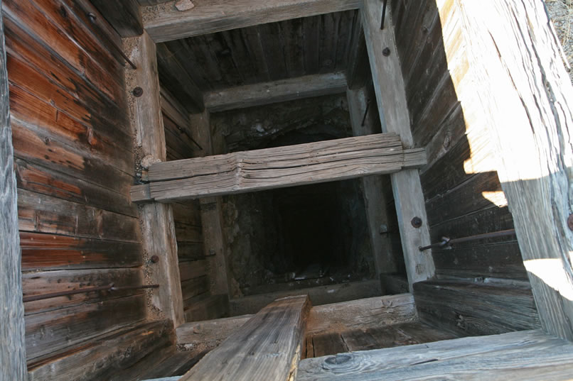 Here's a view down into the shaft.