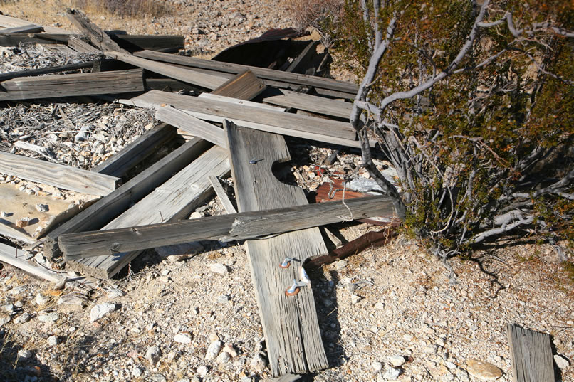 This scatter of timbers appears, by the tell-tale oval cutouts in the planks, to be the site of an outhouse.