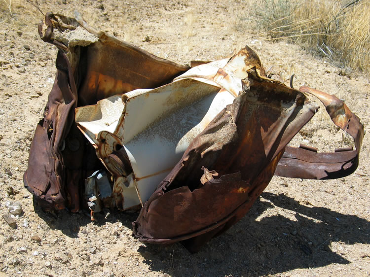 Jamie continues to document the rocket rubble.