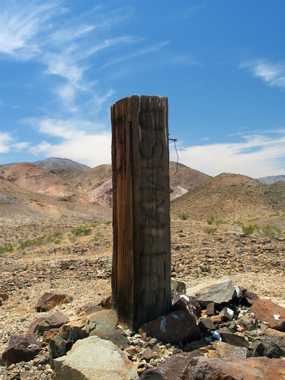 A marker on the hilltop.