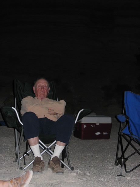 Al at the campfire.