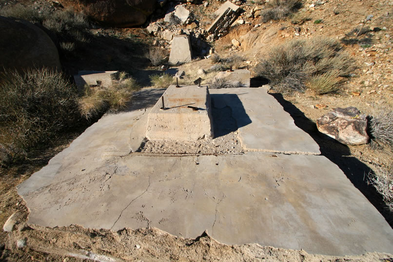 This is a closer look at the largest machinery pad at the small mill.