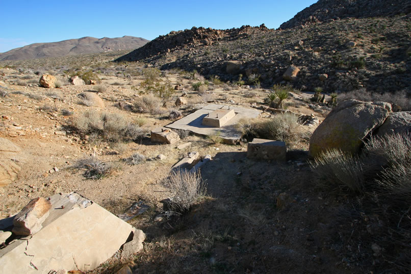 We decide to climb up above the mill site to get a better look at it.  This is a look back as we start climbing up.