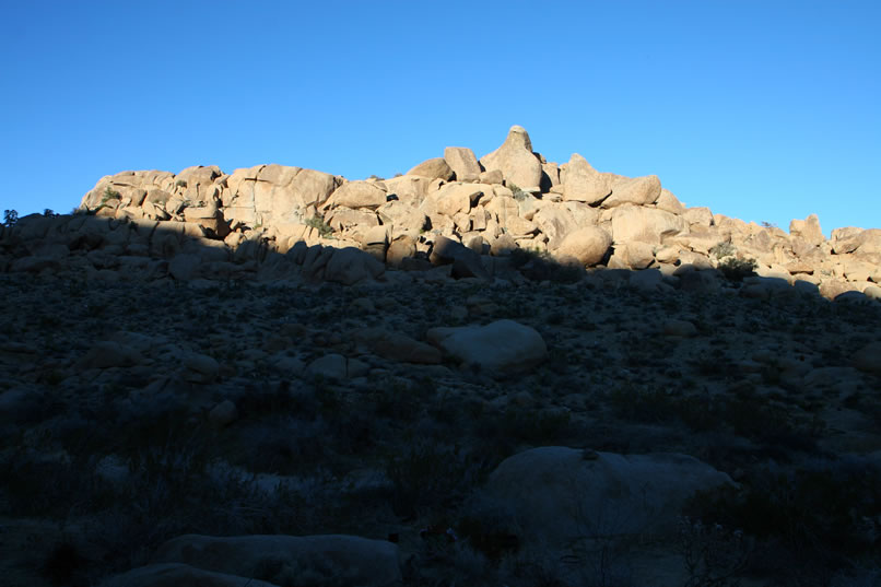 The shadows are climbing ever higher on the hills around us and sunset is getting close!