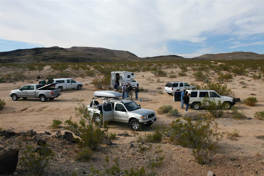 Our group prepares to explore this first collecting area.