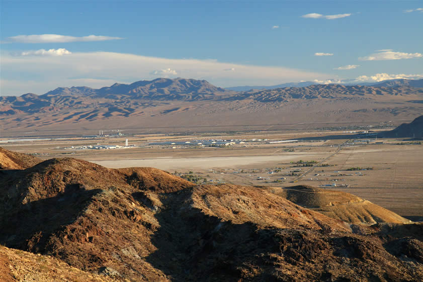 Looking down from our campsite toward Daggett and Yermo in the distance.