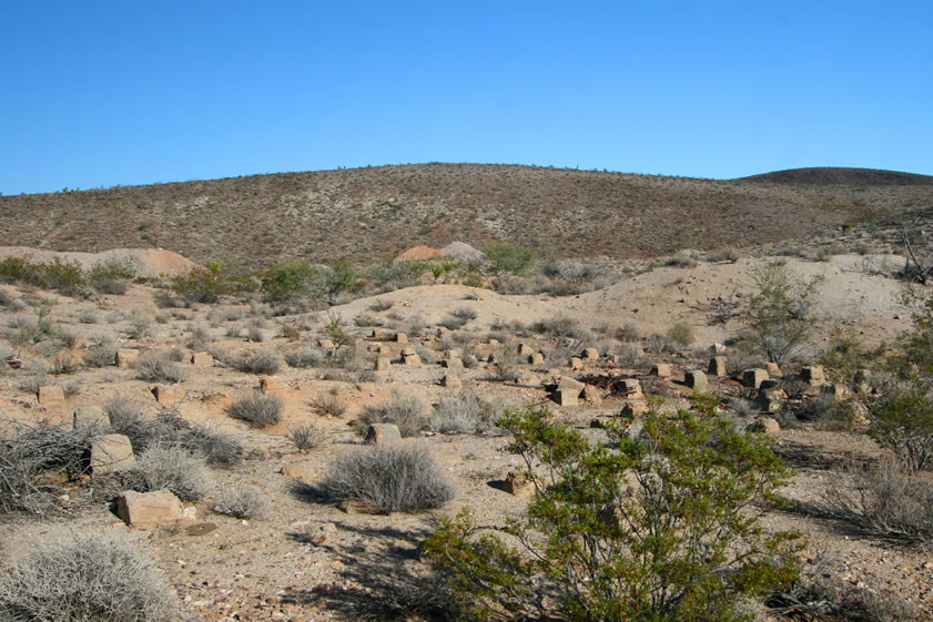 There are lots more concrete footings just below the mill site.