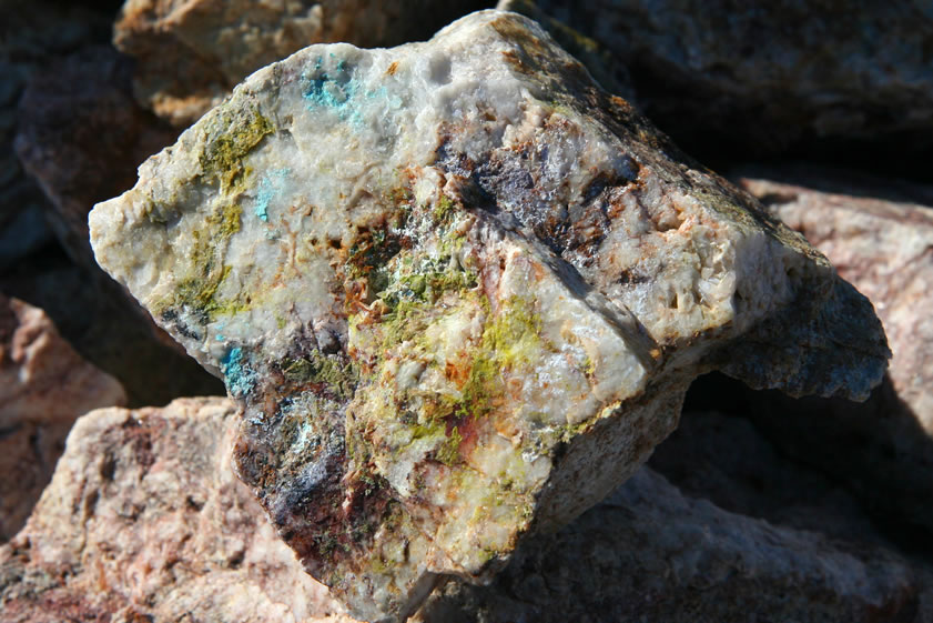 A colorful piece of ore.