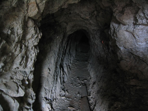 Inside the tunnel.