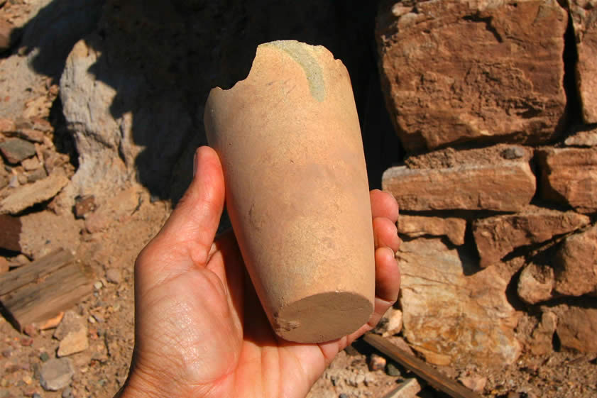 Here are some closer views of other crucibles that we find at the mill.