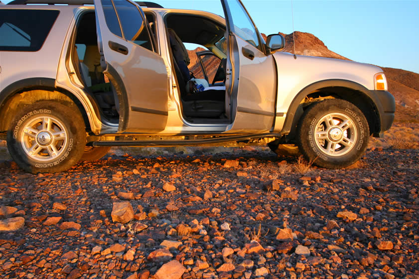 The slightly reshaped rock rail on the Explorer.