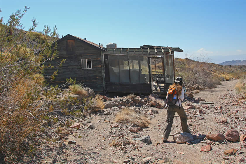 This cabin is in fairly good condition and was likely part of the 1923-1930 resurrection of mining here.  However, a closer look at it shows that it has had many more modern amenities added over the years and seems to have been used fairly recently.