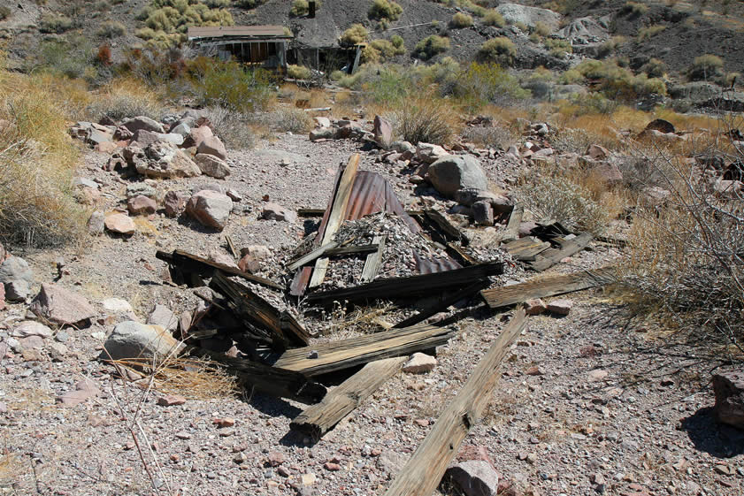 This toppled structure seems to have been an outhouse.