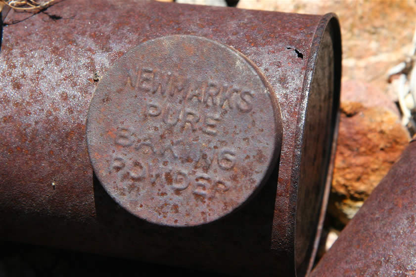 Of course the can dump, just as the mine site itself, is a melange of stuff from many different time periods.  These next photos will take you on a little trash tour.