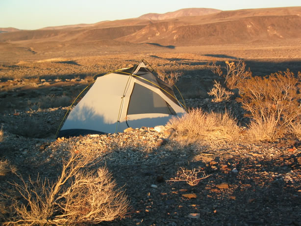 Our campsite on the ridge.