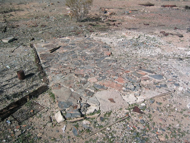 A foundation at the Goldstone townsite.
