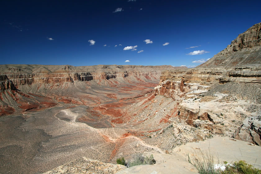 Holy c**p!  Our first view of the trail down below simply took our breath away!  We edged closer to get a better look.