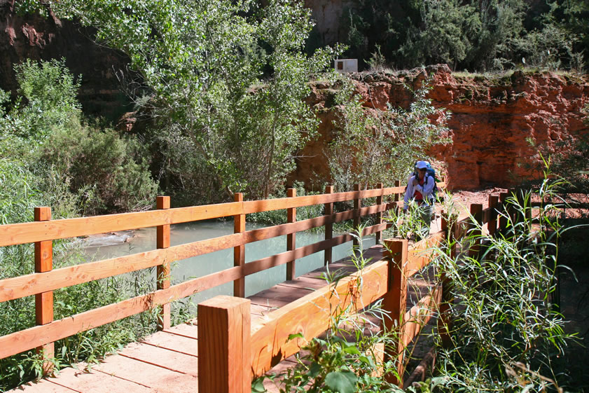 We're pulled onward by the growing thunderous roar of nearby Havasu Falls.