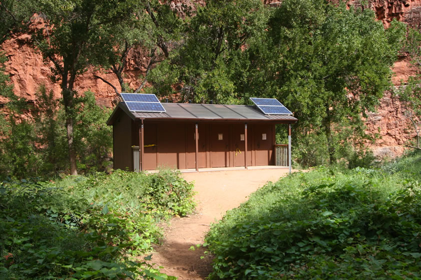 When you're camping for five days you spend a lot of time hiking back and forth to the restrooms.  Here's a photo of a building which houses several composting toilets.  These are the Cadillac's of toilets!