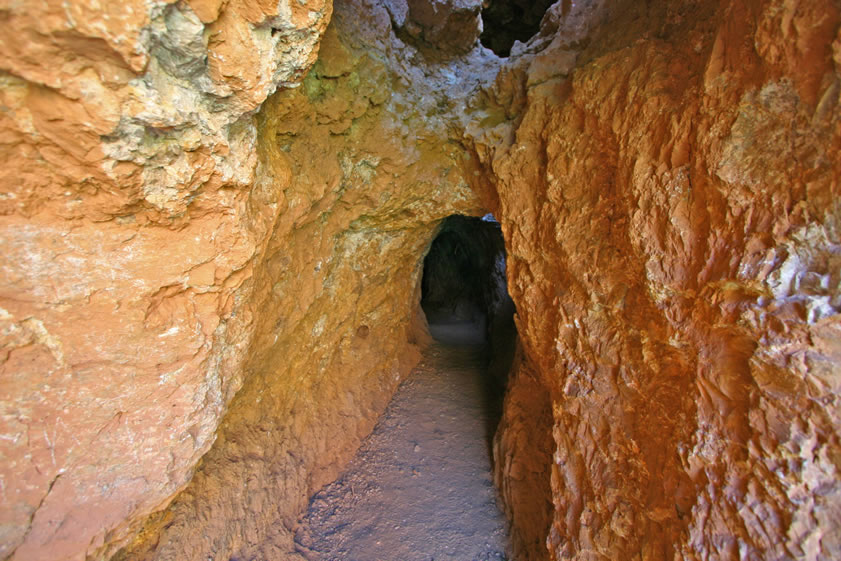 Entering the tunnel.