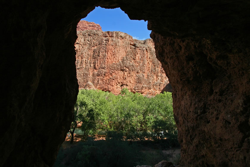 A look out the entrance.