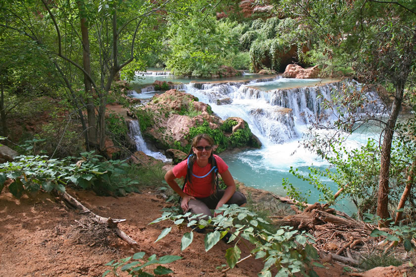 Niki with the river in the background.