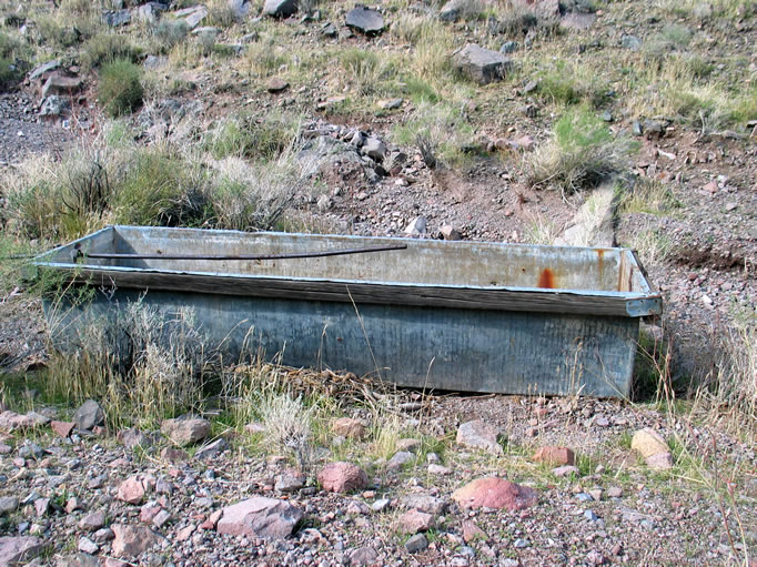 At one time water had been piped down to this trough.