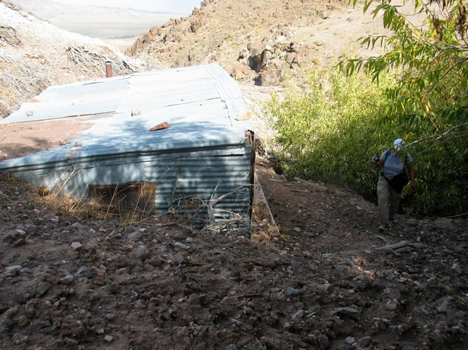 A look at the uphill side of the cabin.