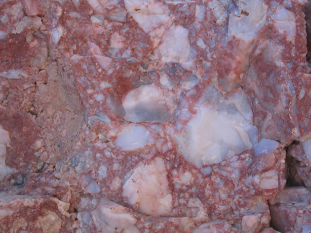 An intersting conglomerate at Pastelite Hill.