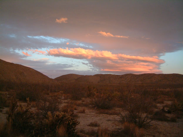 The silver lining was a colorful sunset.