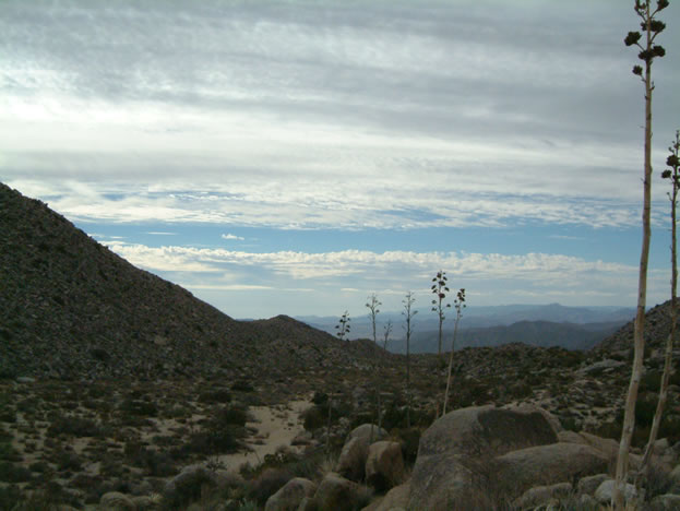 Early the next morning we hike through the pass to the pictograph rock.