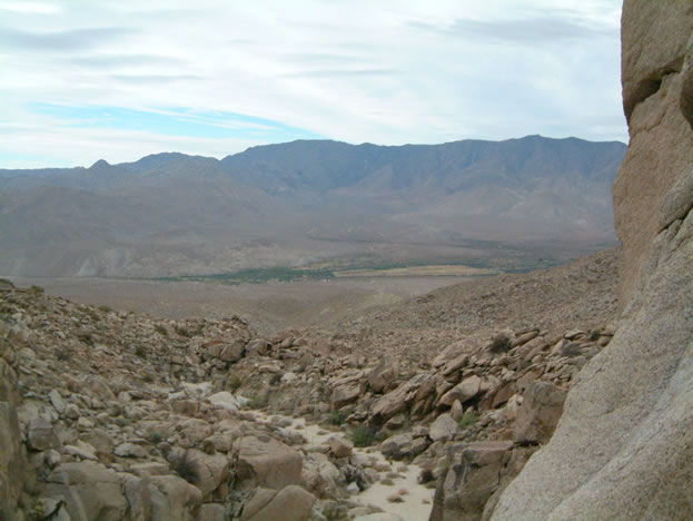 A great view into Carrizo Valley and the green smudge of the Vajecito Stage Station.