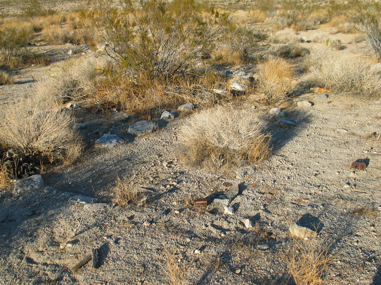 A stone outline for what might have been a tent cabin.