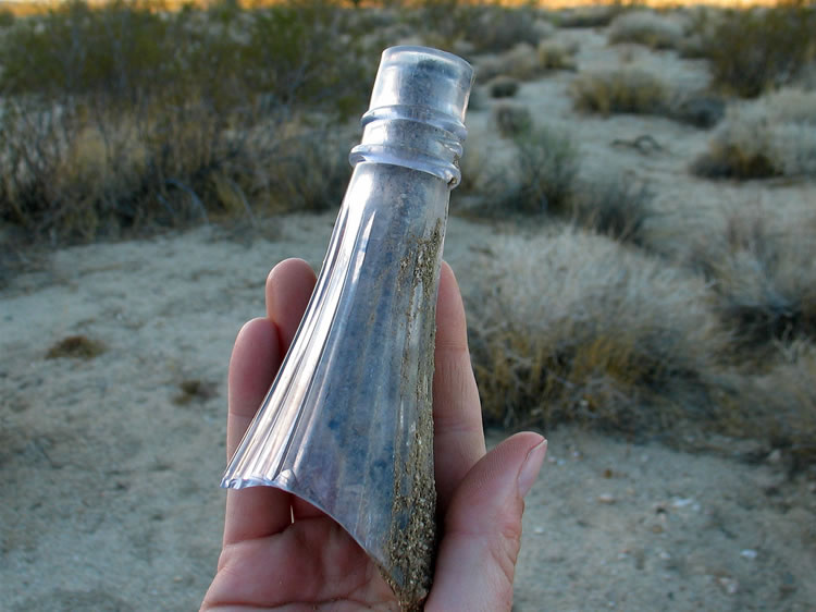 One last bottle fragment is photographed and then, after taking a GPS position, we head for the trailhead.  We just might come back to this spot again!